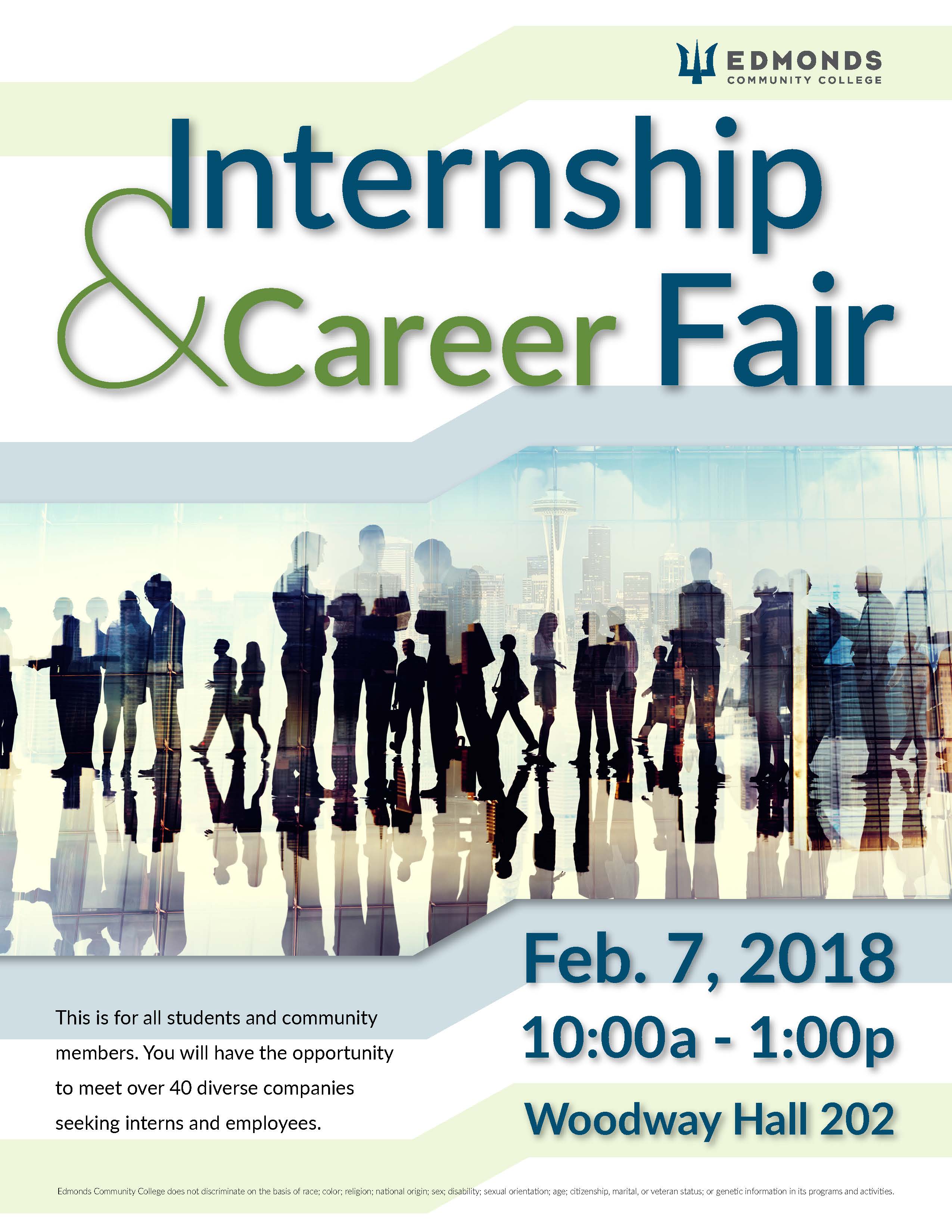 Internship and Career Fair poster